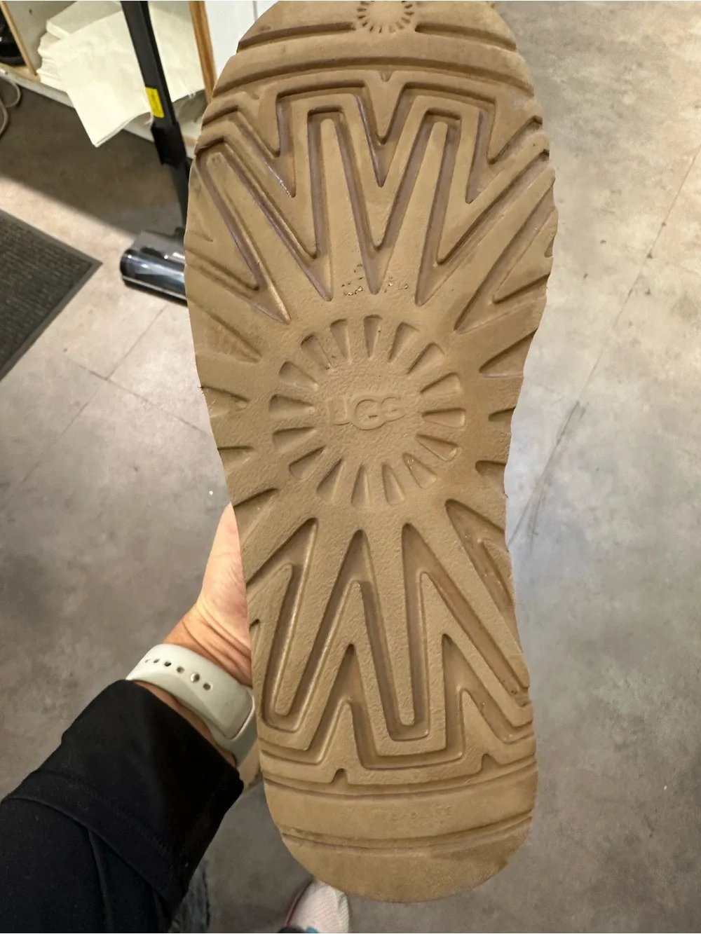 UGG Chestnut Suede Platform Mini Boot